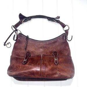 Dooney & Bourke Florentine Leather Lucy Hobo Bag - Brown
